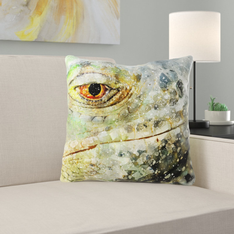  Coussin décoratif lézard, Synthétique, Extérieur