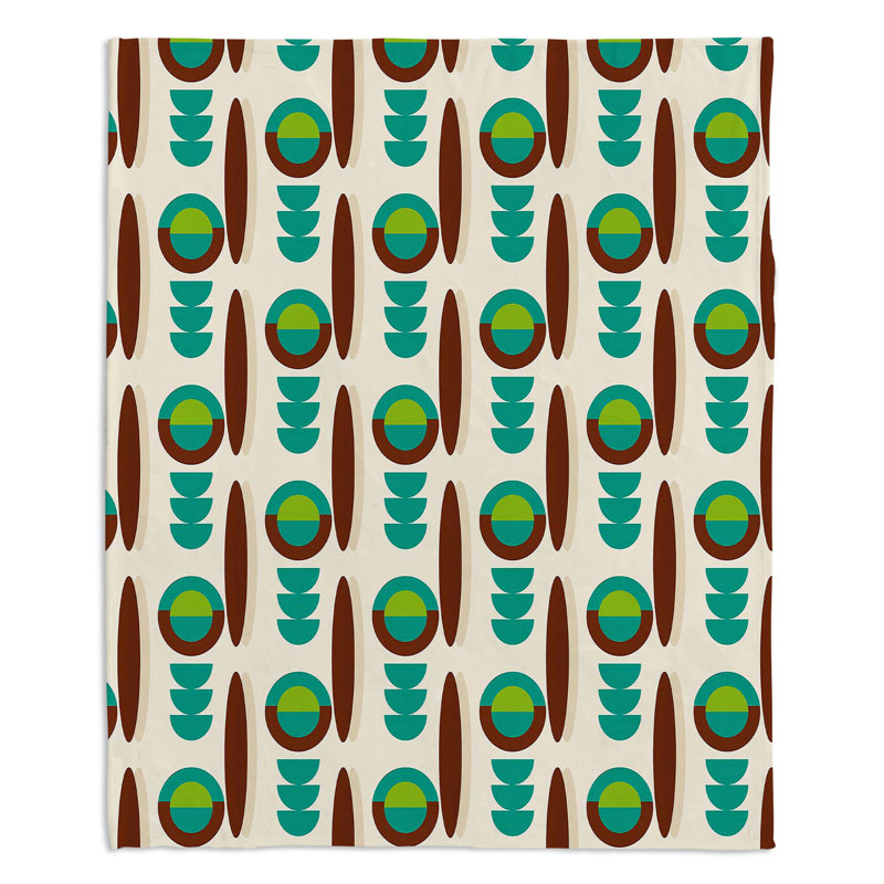 Couverture Mid-Century Lima, 68 po x 80 po, Turquoise