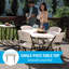 Table pliante portative en plastique 46,67 "