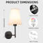 Rechargeable Wall Lights with Detachable Bulbs & Remote, Set of 2-2096497558