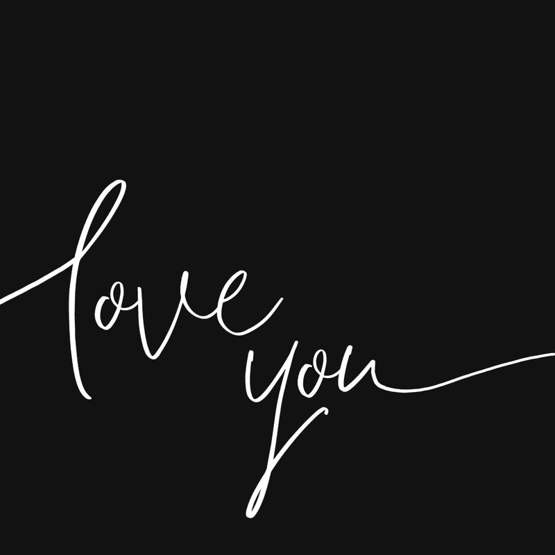 «Love You» en blanc, H 12 po x l 12 po x P 1,25 po