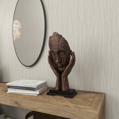 Buste brun en polystone