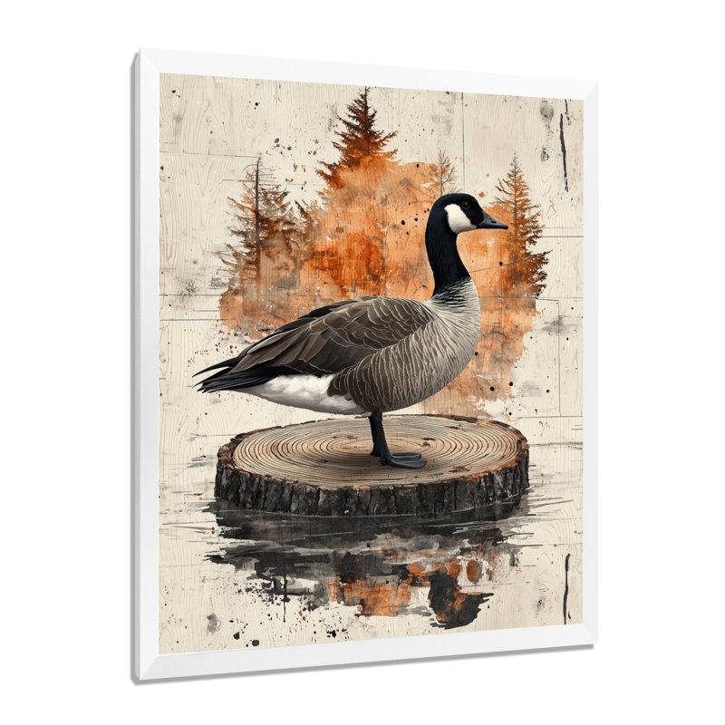 Genise - Décoration murale animaux, H 40 po x l 30 po, Reproduction encadrée sans passe-partout, Blanc