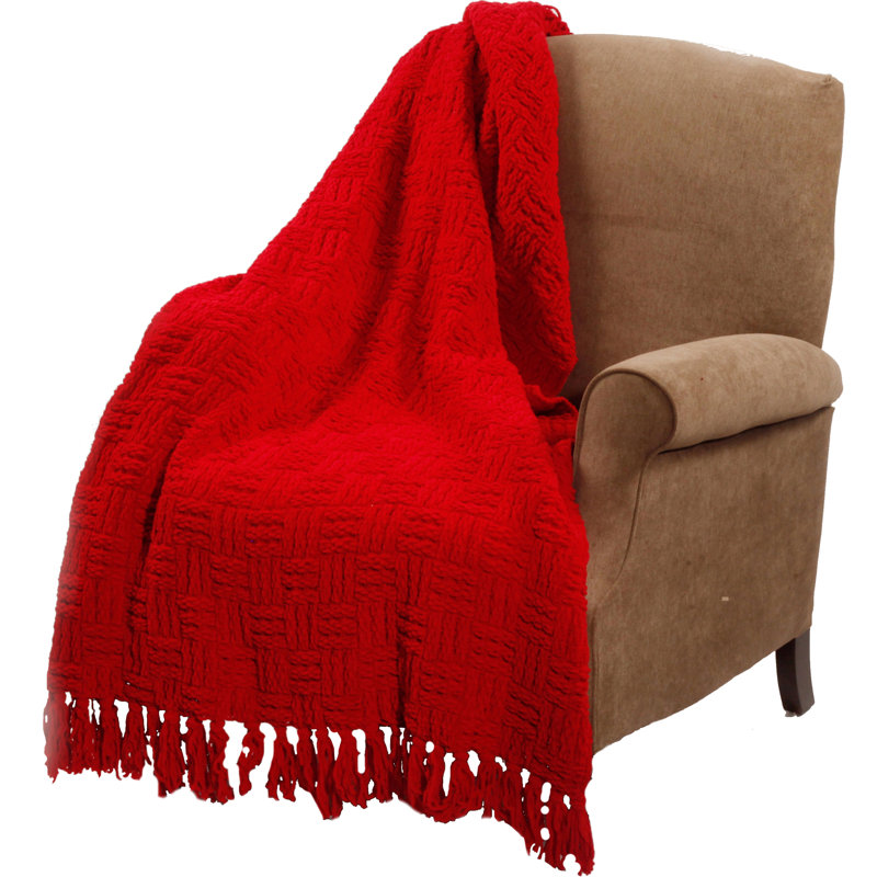 Throw Blanket, Red, 152.4cm x 203.2cm