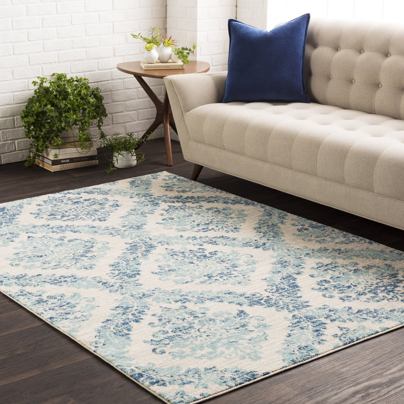 Damask Area Rug, Rectangle 119 x 170cm