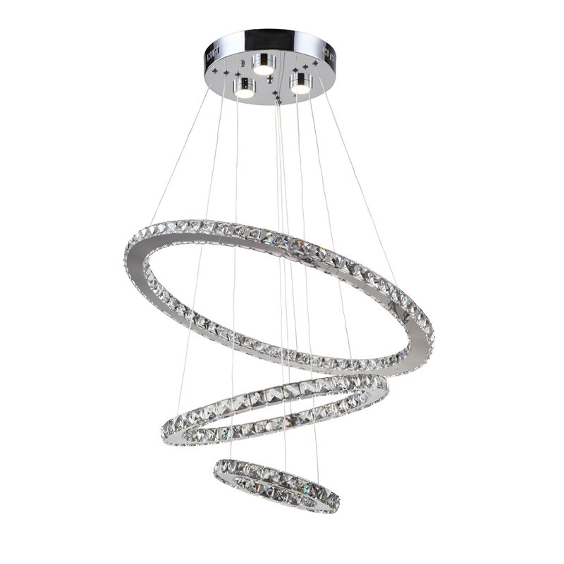 6 - Light Dimmable LED Geometric Chandelier