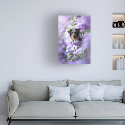 Natalie Grosse Lilac Pup Canvas Art