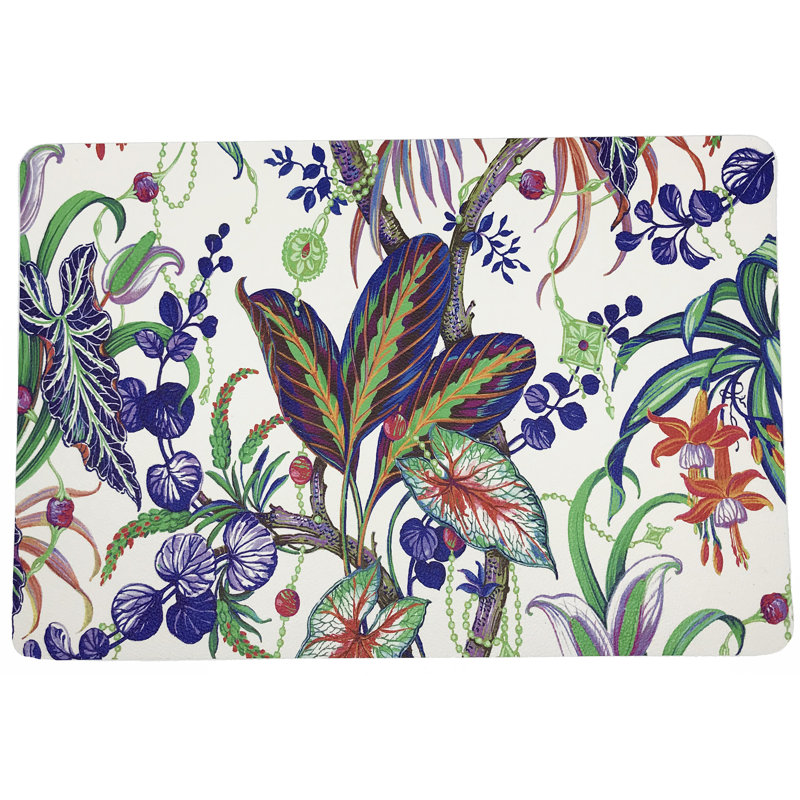 Amazonia Vegan Leather Rectangle Pebble Placemat