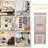3- Tier Plastic Rolling Laundry Basket With Handles,  Modern Home Organizer Storage Rack
