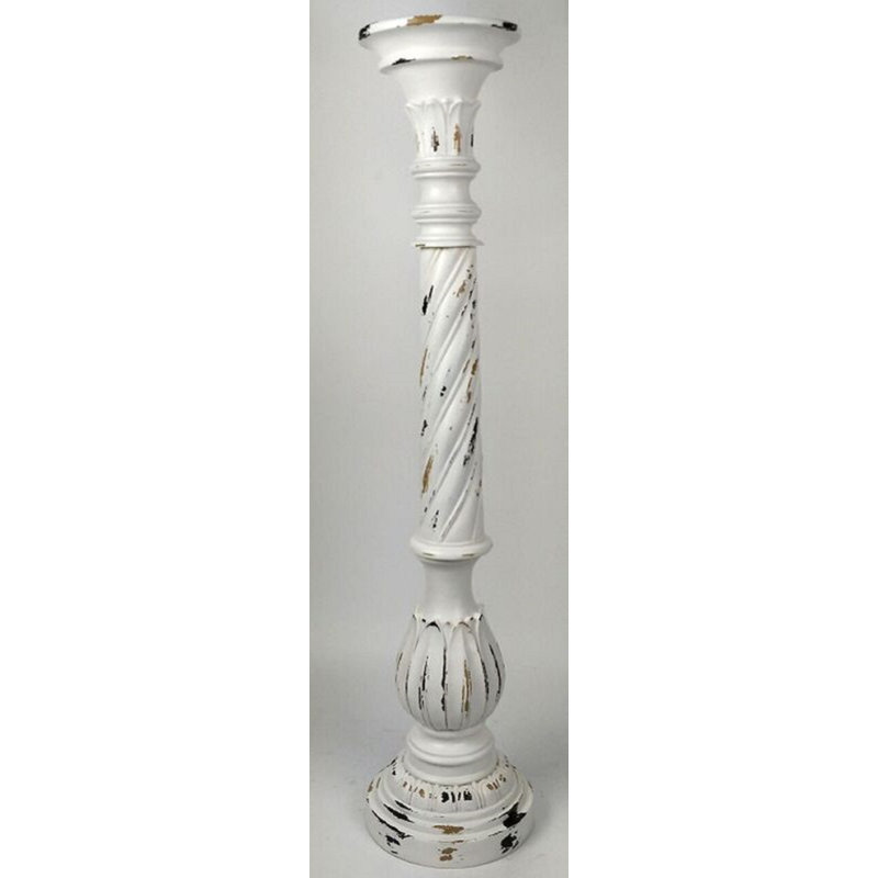 Chandelle en bois 35,75 po, Blanc