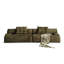 Causeuse-coussin modulaire verte 100% polyester