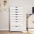 vidaXL MOSS 8-Drawer Chest with Wheels, Solid Pinewood-91217209