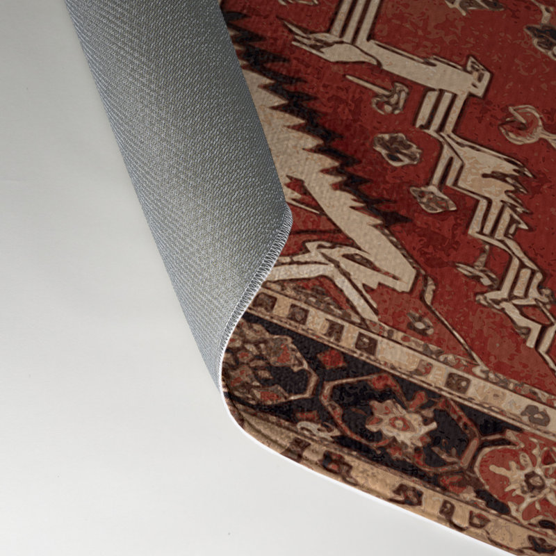 Tapis d'intérieur et d'extérieur brun Persian, Rectangulaire 3 pi x 5 pi