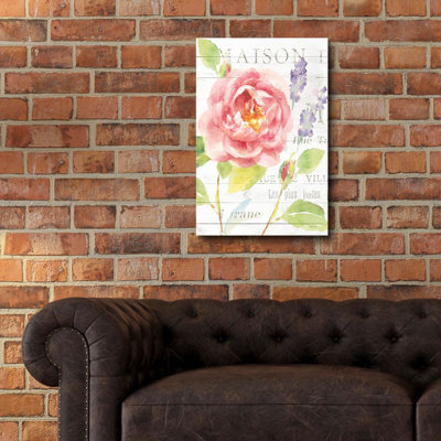  «Maison Des Fleurs 3 C» par Danhui Nai, art mural en verre acrylique, 16 po x 24 po