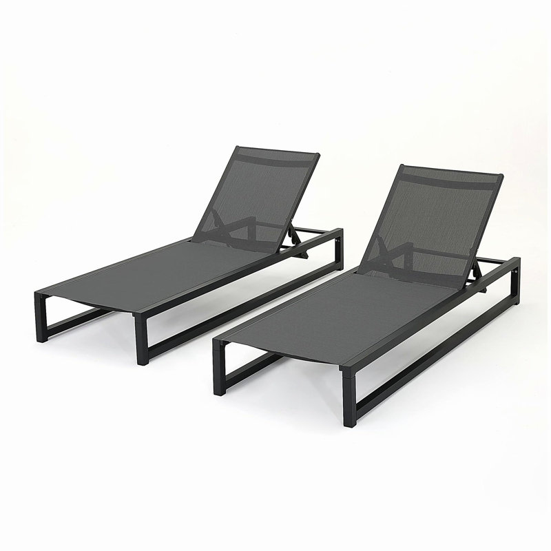 Chaise longue Modesta, ensemble de 2, 2