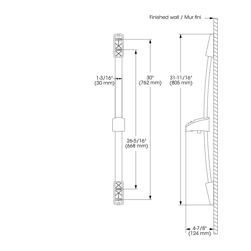 Sliding Shower Bar