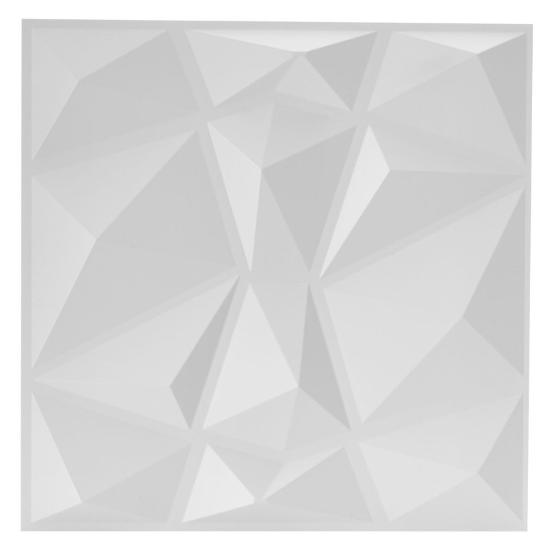 Creeden 50 cm x 50 cm 3D Wall Panel (6-pack), White