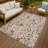 Machine Washable Indoor/Outdoor Chantille ACN2438 Floral Rug-2114827943-2114827941