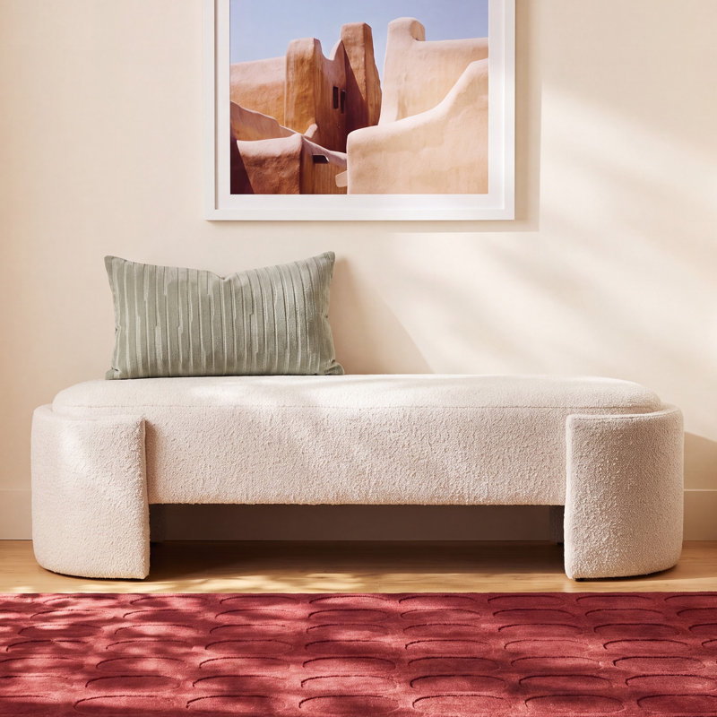 Granduca Boucle Fabric Upholstered Bench
