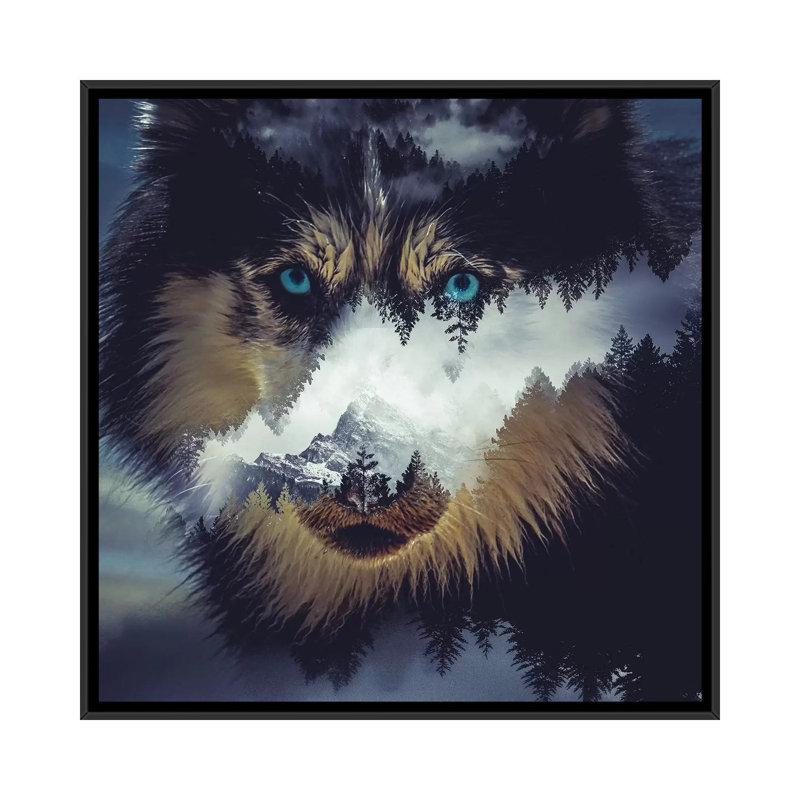 Dog by Paul Haag - Print on Canvas, Black Framed, 45.72 cm H x 45.72 cm W