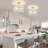 4 - Light Modern Glass Drum Semi Flush Mount Ceiling Light Fixture For Kitchen Bedroom Entryway Hallway-548194216