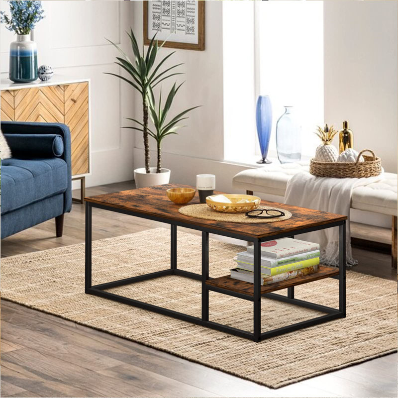 Adkinson Coffee Table with Storage, Vintage brown