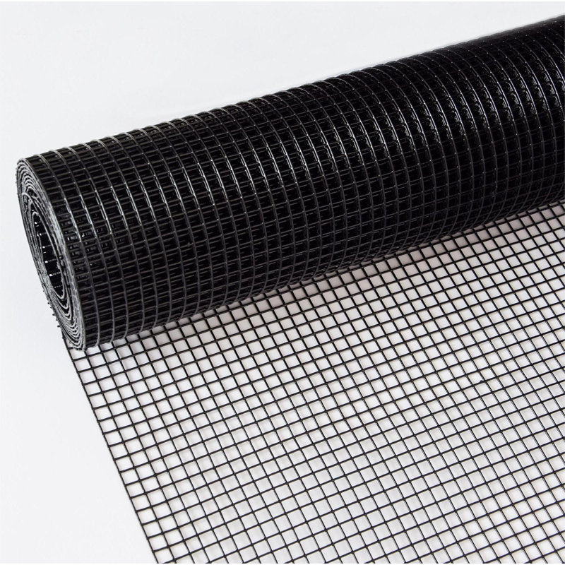 Fil métallique noir / clôture grillagée, 50 pi (36 po)