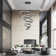 6-Ring LED Chandelier Light Modern Ceiling Light Fixture 3000-6000K Color Temperature Timing With Remote Control