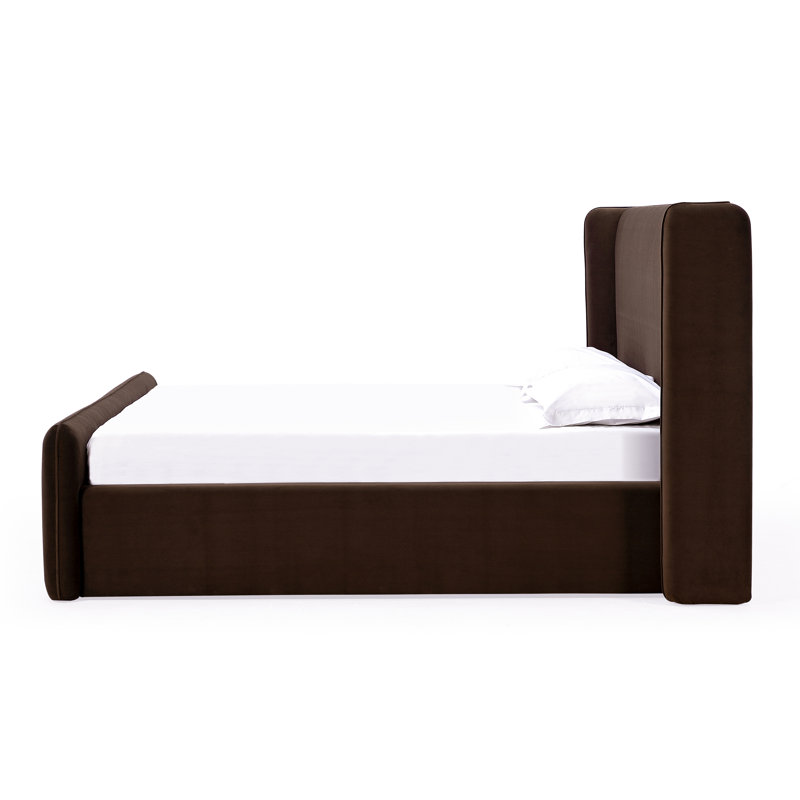 Joss & Main Aelin Upholstered Platform Bed - Brown