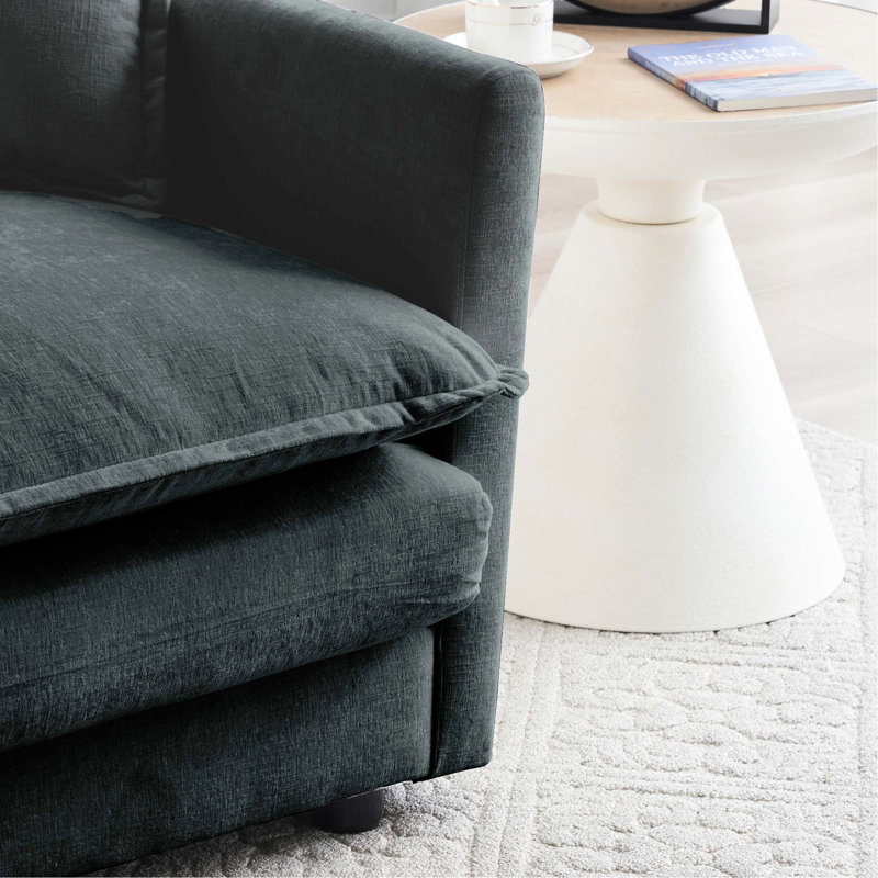 Fauteuil Comfy en chenille grise