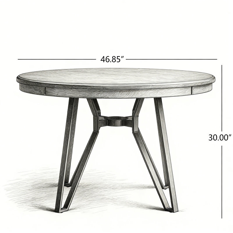 Table de salle à manger ronde, Ash Brown
