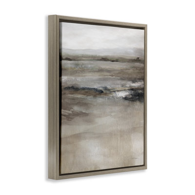 Brown Desert Abstraction Floater Canvas Wall Art by Carol Robinson