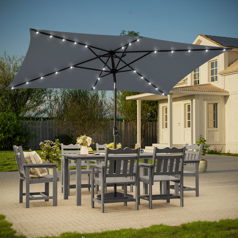Parasol de marché rectangulaire 6 pi x 9 pi Rydder, Anthracite