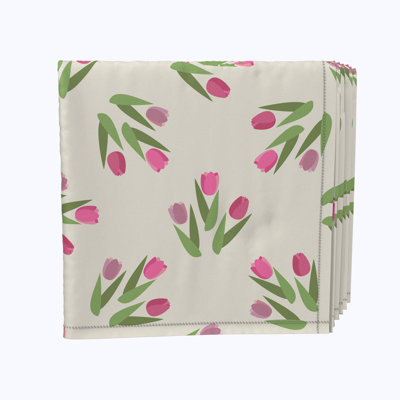 Polyester Floral Square Napkin
