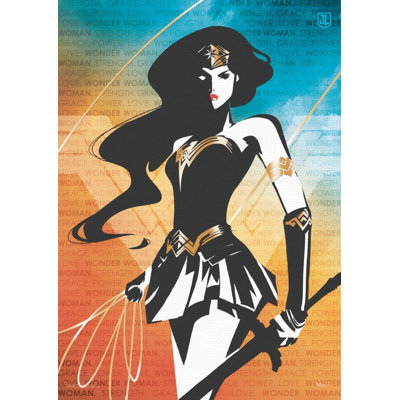 DC Comics Justice League Movie Wonder Woman Words' MightyPrint Wall Decor