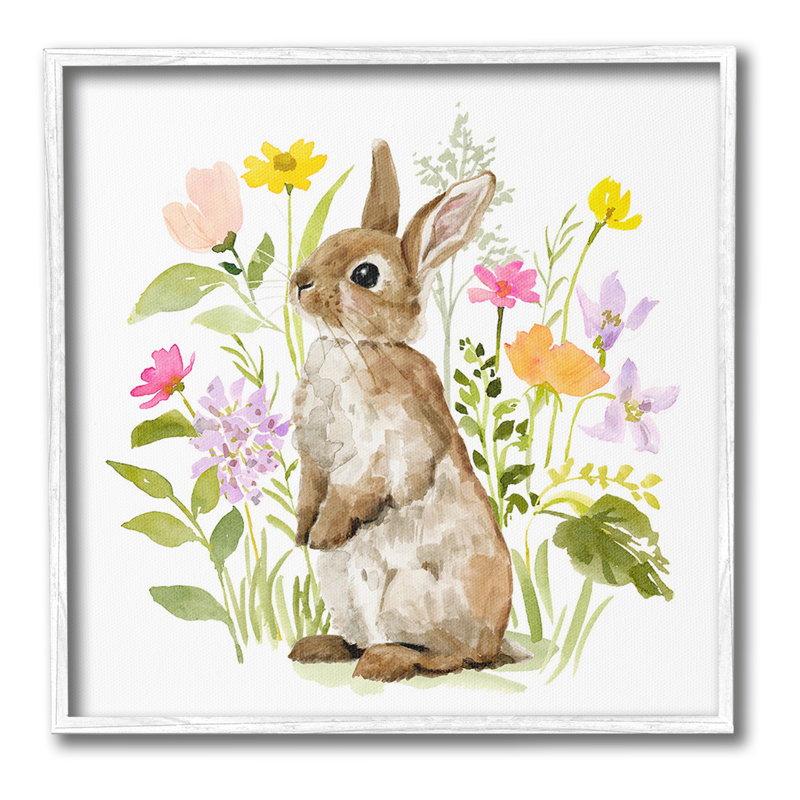 "Bunny In Spring Nature" par Victoria Barnes sur toile, H 24 po x l 24 po