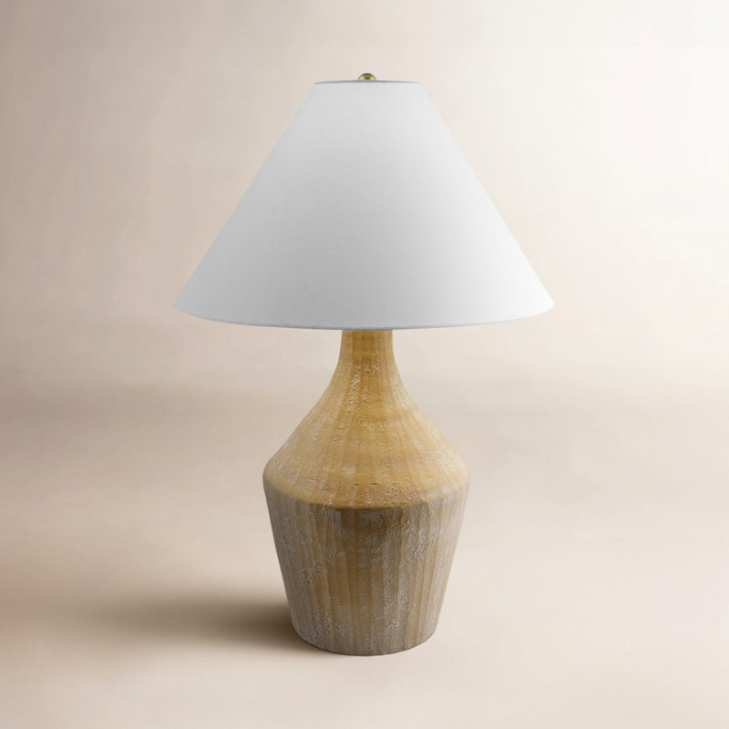 Ochre Wyn Lamp, 28" H x 18" W x 18" D