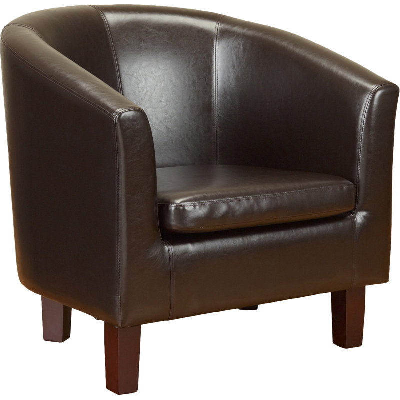 Darlene Faux Leather Armchair, Brown