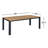 Morones Rectangular Dining Table in Solid Reclaimed Teak with Black Rounded Edge Aluminum Legs-1284955561