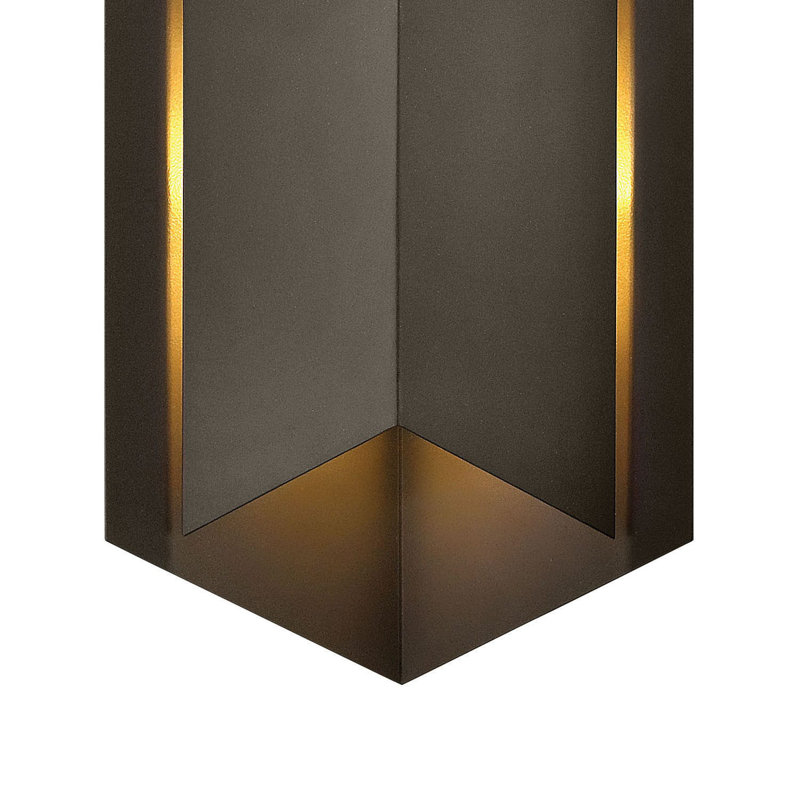 Lex Integrated LED Aluminum Geometric Wall Sconce, Bronze, 15" H x 8.5" W x 5'' D