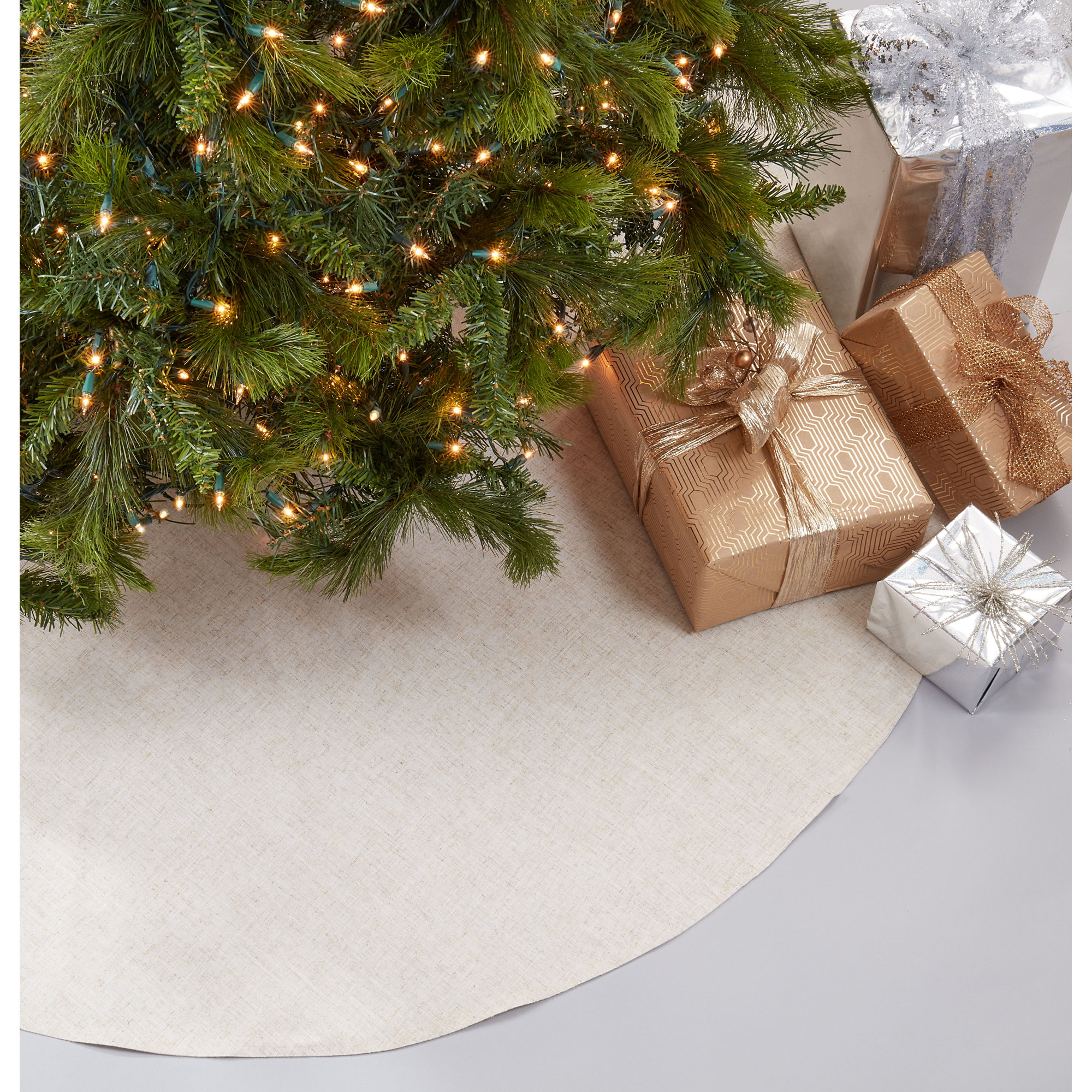 Nylah Tree Skirt, 84", Natural