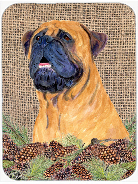 Planche à découper en verre Bullmastiff and Pine Cone