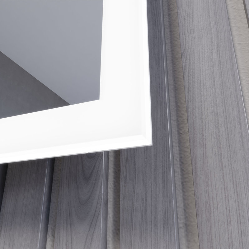 Rectangular Frameless LED Bathroom Vanity Mirror with Defogger