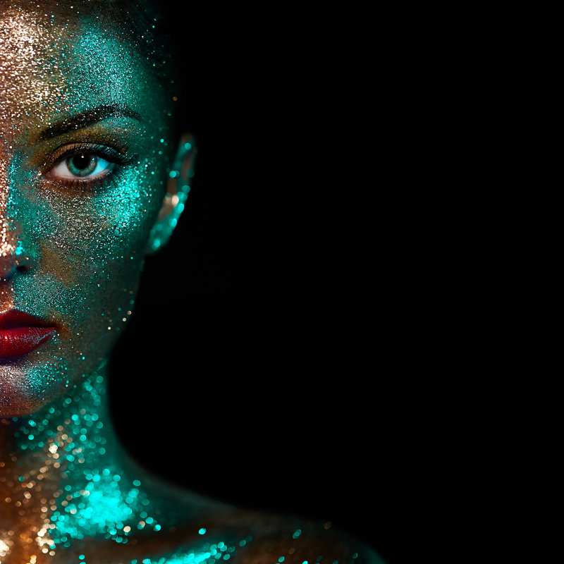 Woman With Sparkles by Heckmannoleg - Wrapped Canvas Print, 122cm H x 122cm W