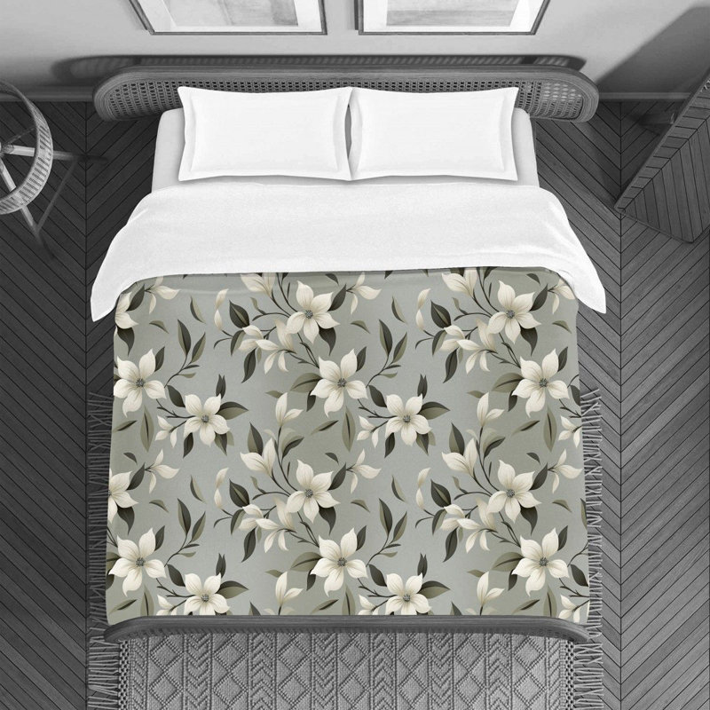 Literie florale Avlyn, Housse de couette pour lit simple