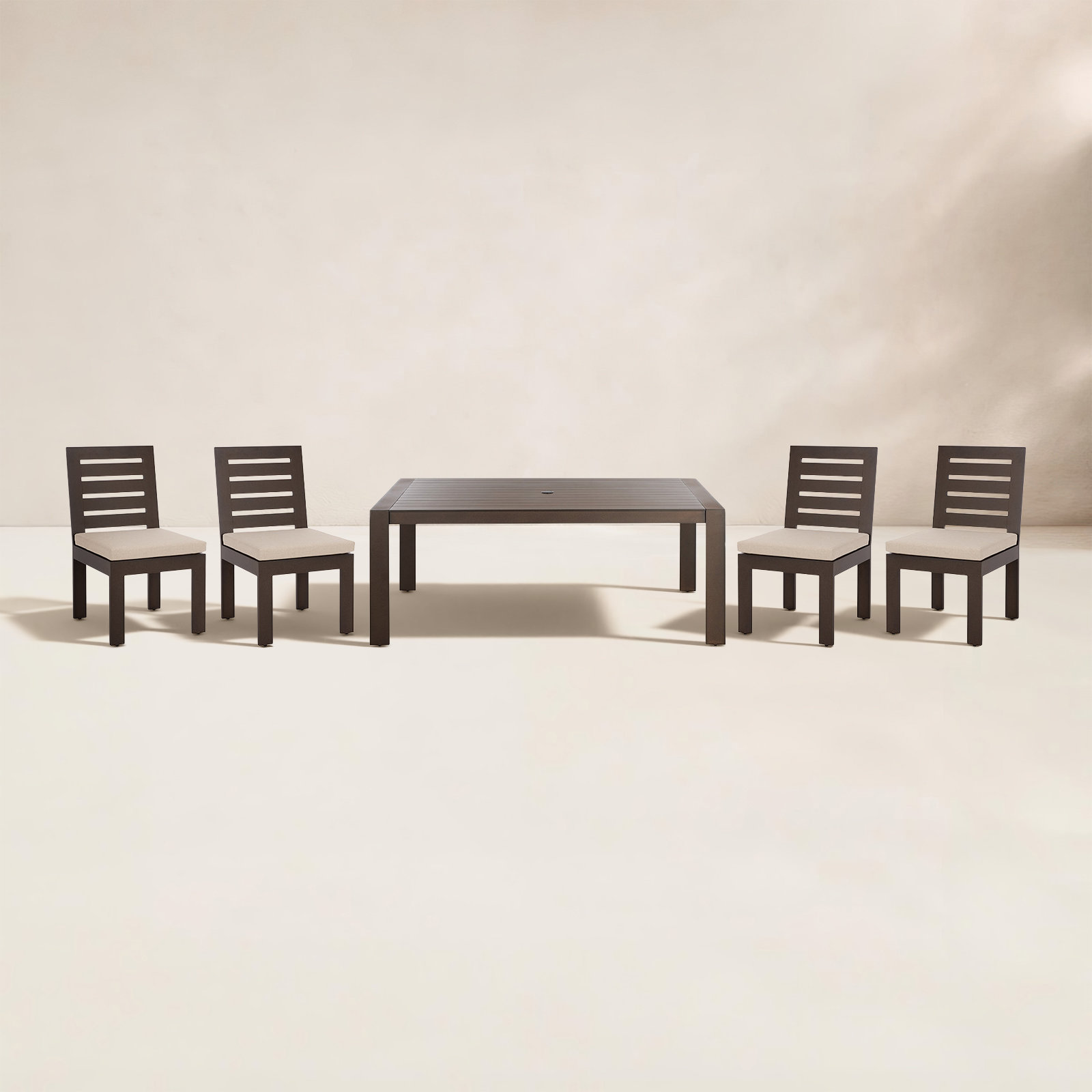 Dwyer 37" Patio Dining Set, Brown