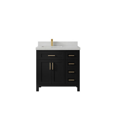 36'' Single Bathroom Vanity with Quartz Top