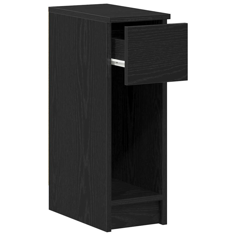 Cornelio 20 cm W Bedside Table, Black Oak, Individual