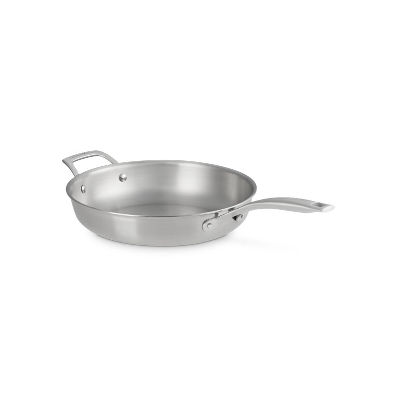 Le Creuset Essential Stainless Steel Shallow Round Frying Pan, 11 In.