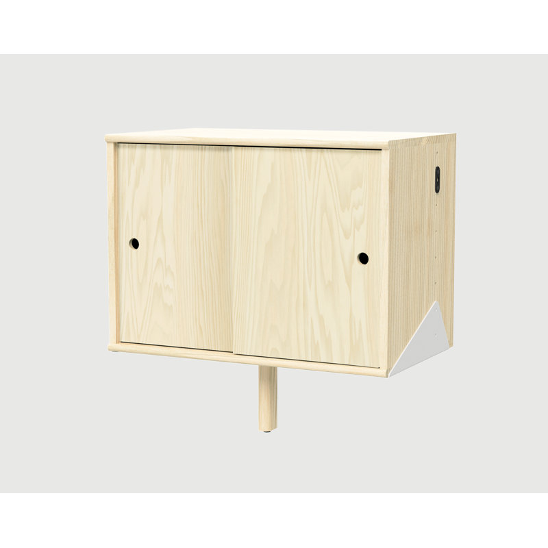 Branch Solid Wood Accent Cabinet, White/Blonde